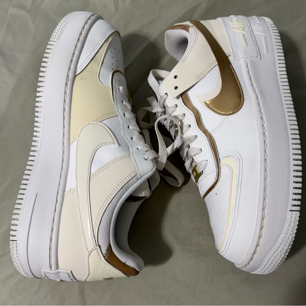 Nike Air Force 1 Shadow Sail/Coconut Milk/Metallic Gold